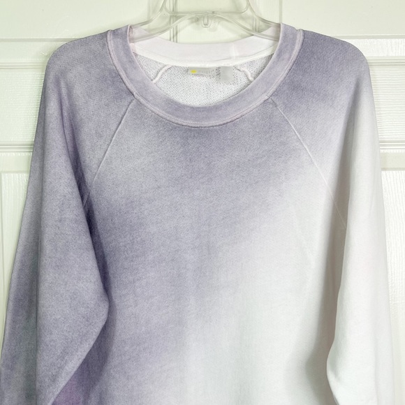 Zella Jamie Space Dye Crew Neck Long Sleeve Sweatshirt in Purple XS & S - Picture 3 of 11